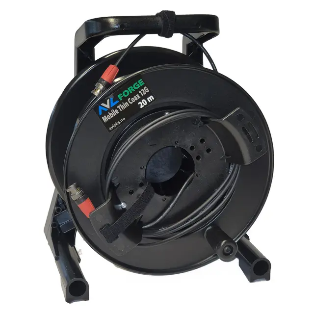 AVL FORGE Mobile Thin SDI Coax Trommel 20m, 12G, 4,2mm tynn SDI Kabel trommel 