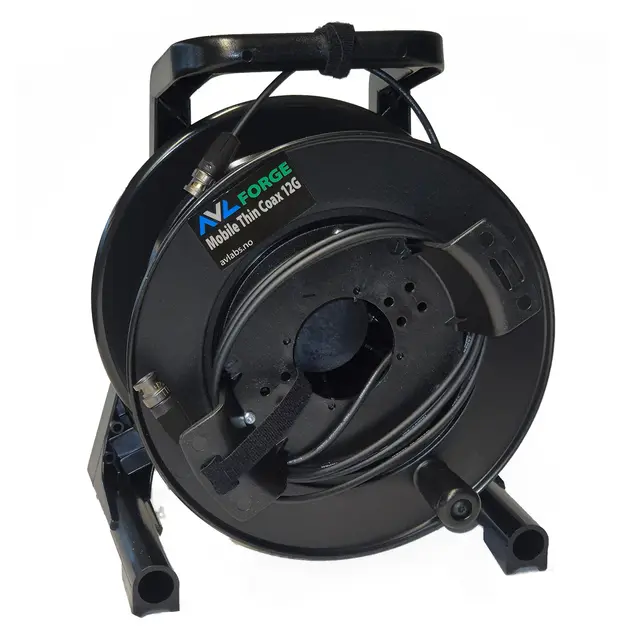 AVL FORGE Mobile Thin SDI Coax Trommel 30m, 12G, 4,2mm tynn SDI Kabel trommel 