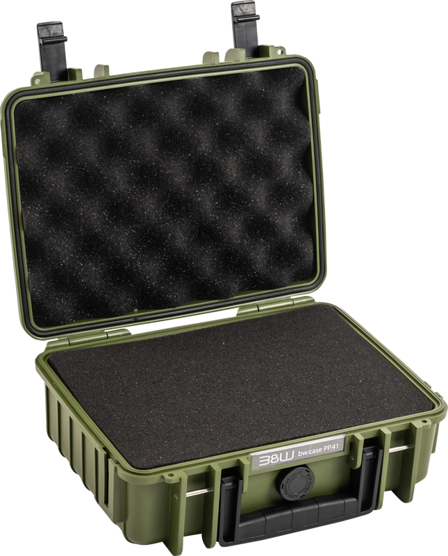B&W Outdoor Cases Type 1000 w/foam Bronze Green m/plukkbart skuminnlegg