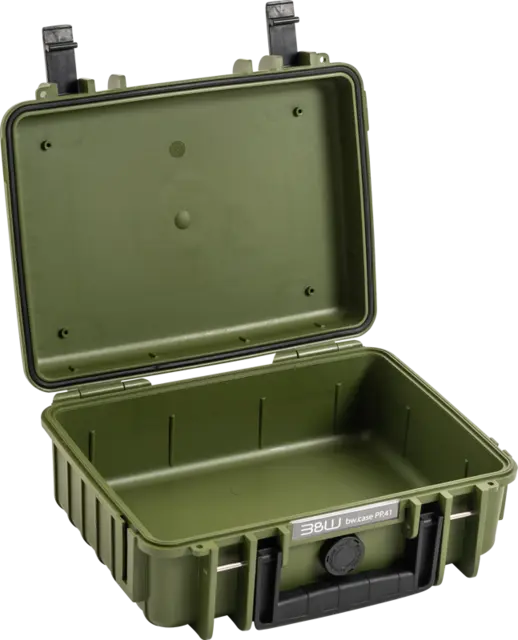 B&W Outdoor Cases Type 1000 w/foam Bronze Green m/plukkbart skuminnlegg 