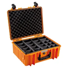 B&W Outdoor Case Type 6000 With Divider System Rpd Orange