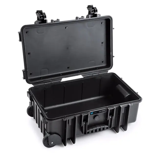 B&W Type 6600 Sort RPD med skillevegger IP67, 200mm, 185mm, 285mm innvendig mål 