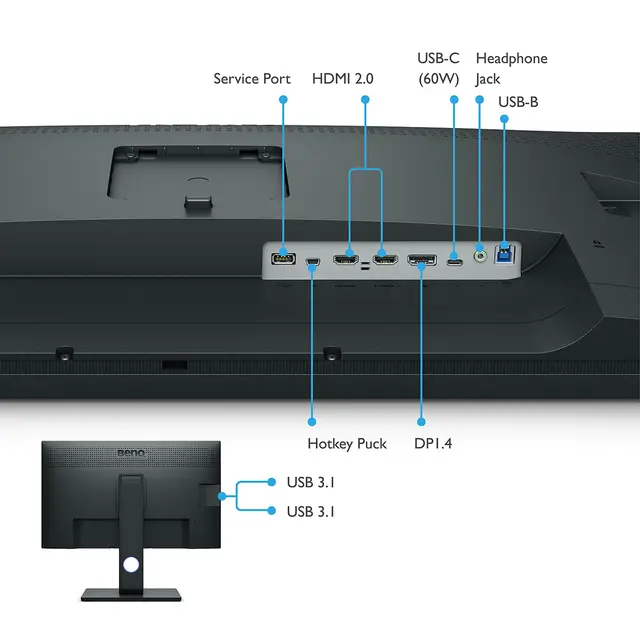 BenQ SW321C 32" 4K Monitor 3840x2160. IPS. 5ms 