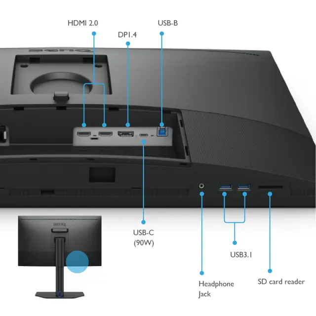 BenQ SW272Q 27" 2K Monitor 2560x1440. IPS. 5ms 