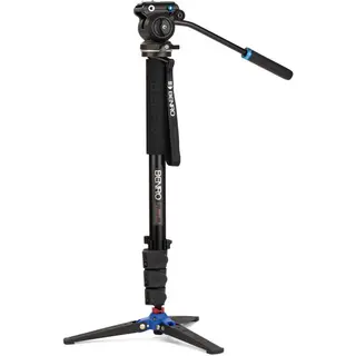 Benro A38F Alu Monopod Kit+ S2PRO Head Flip Leg Locks, S2PRO Head, 3 Leg Base
