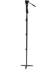 Benro A38F Alu Monopod Kit+ S2PRO Head Flip Leg Locks, S2PRO Head, 3 Leg Base