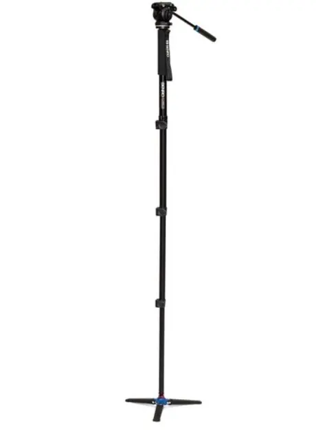 Benro A38F Alu Monopod Kit+ S2PRO Head Flip Leg Locks, S2PRO Head, 3 Leg Base 