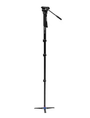 Benro A48F Alu Monopod Kit+ S4PRO Head Flip Leg Locks, S4PRO Head, 3 Leg Base