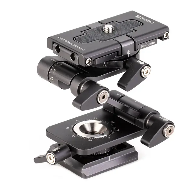 Benro ARCASMART360 Dual Multifuntion QR Vippbar festeplate m/ tlf holder. Arca 