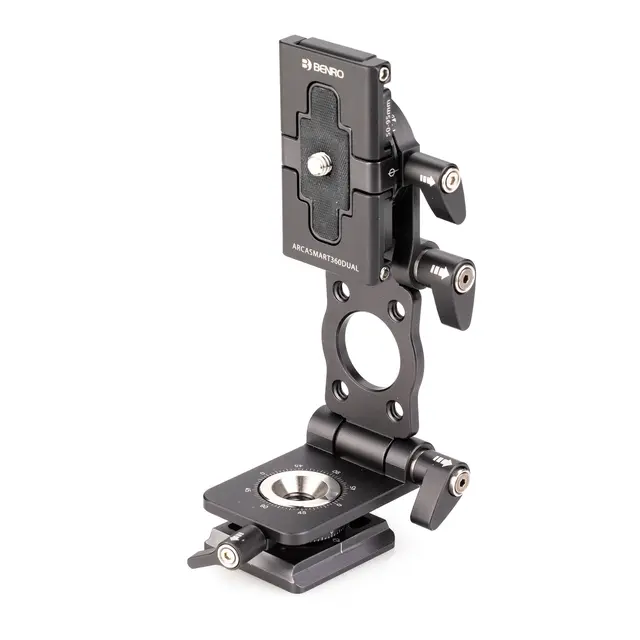 Benro ARCASMART360 Dual Multifuntion QR Vippbar festeplate m/ tlf holder. Arca 