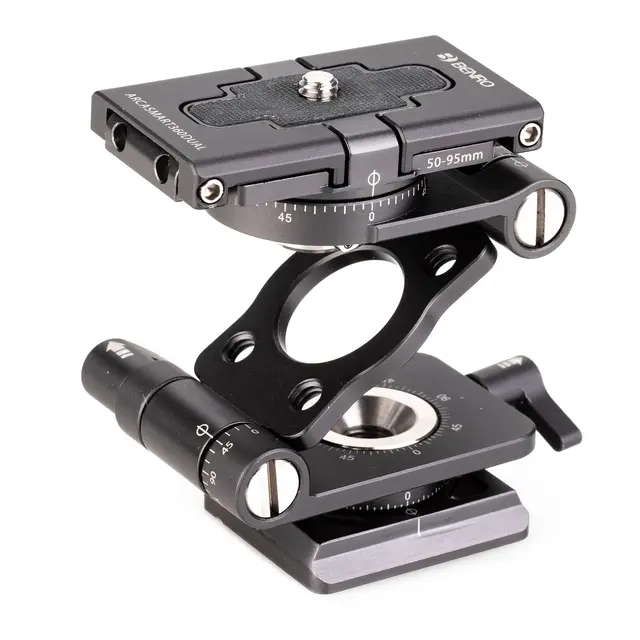 Benro ARCASMART360 Dual Multifuntion QR Vippbar festeplate m/ tlf holder. Arca 