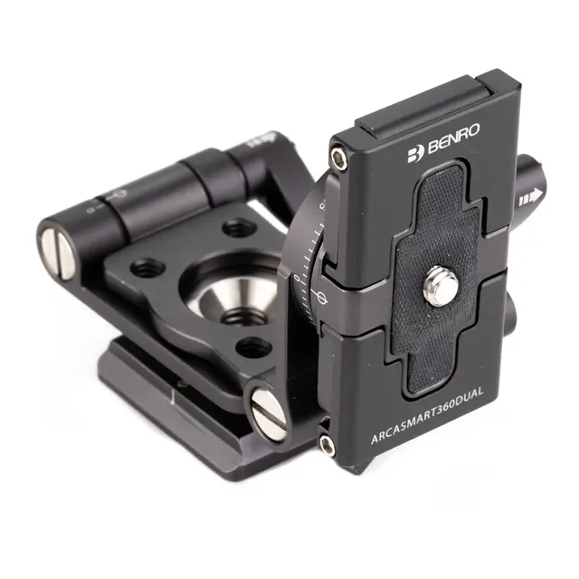 Benro ARCASMART360 Dual Multifuntion QR Vippbar festeplate m/ tlf holder. Arca 