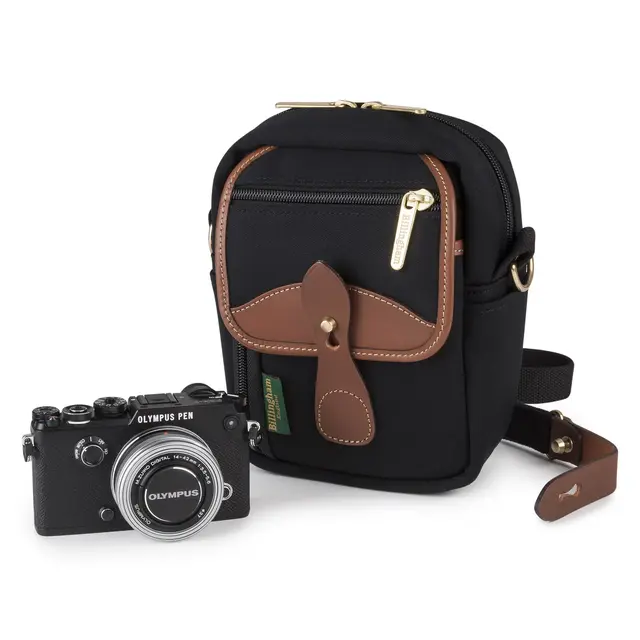 Billingham Compact Stowaway Black Canvas/Tan 