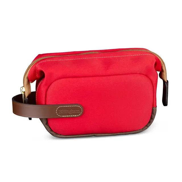 Billingham Capsule 1 Pouch Burgundy Canvas/Chocolate Leather 