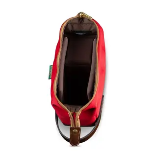 Billingham Capsule 1 Pouch Burgundy Canvas/Chocolate Leather