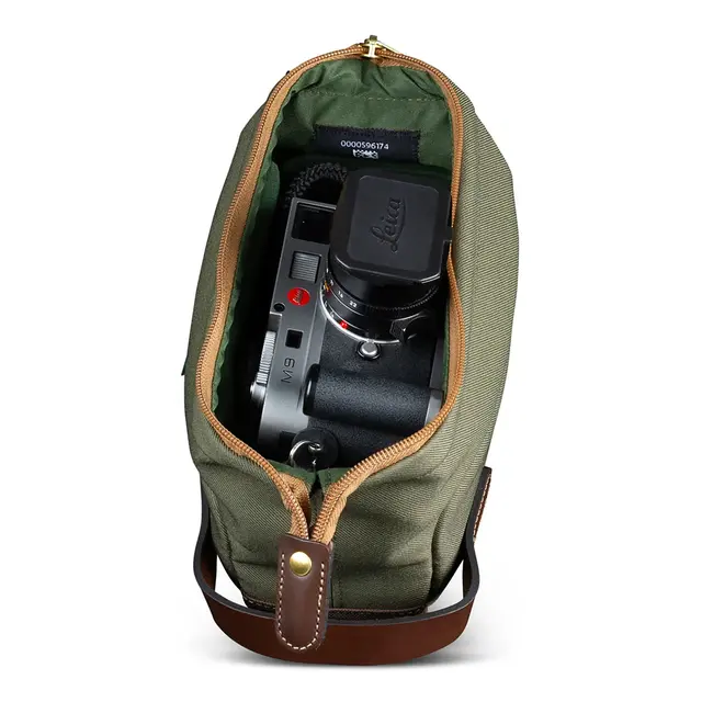 Billingham Capsule 1 Pouch Sage FibreNyte/Chocolate Leather 