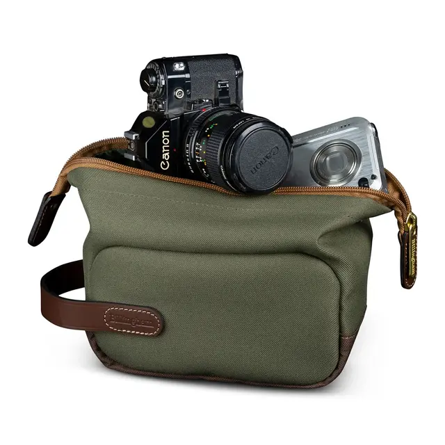 Billingham Capsule 1 Pouch Sage FibreNyte/Chocolate Leather 