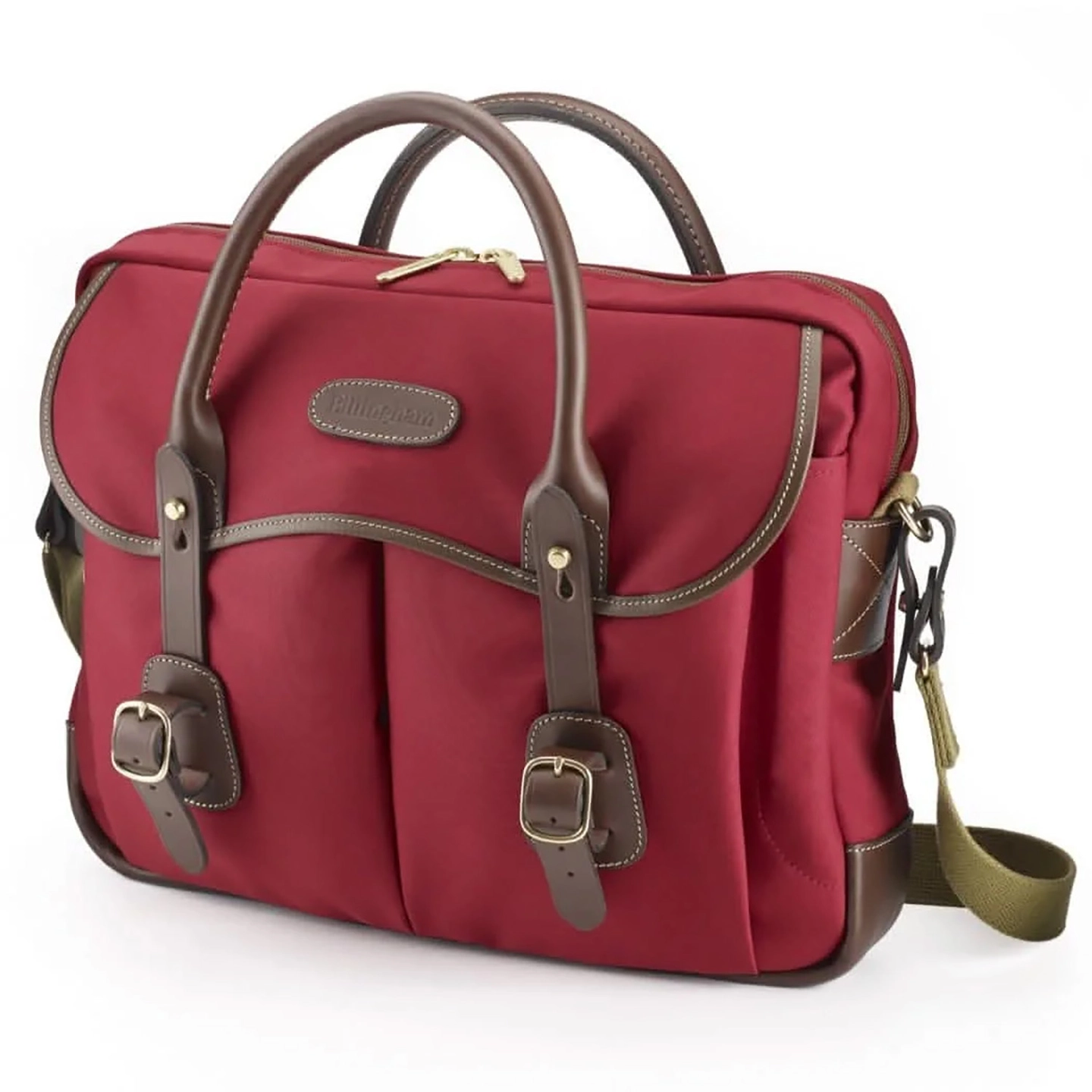 Billingham Thomas Brief Case Burgundy/Chocolate