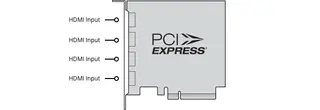 Blackmagic DeckLink Quad HDMI Recorder 4K PCIe Opptager stasjonær Pc/Mac