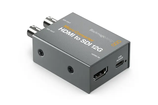 Blackmagic Micro Converter HDMI-SDI 12GP 4K Med Strømadapter USB-C Type 
