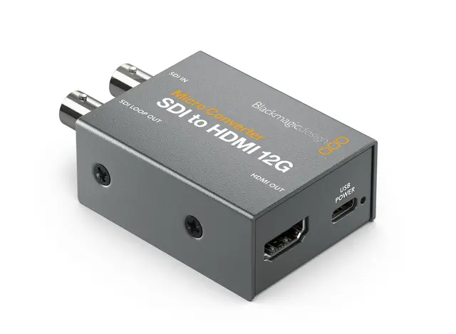 Blackmagic Micro Converter SDI-HDMI 12GP 4K Med Strømadapter USB-C Type 
