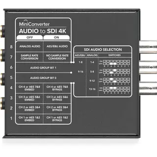 Blackmagic Mini Converter - Audio to SDI 4K Audio til SDI