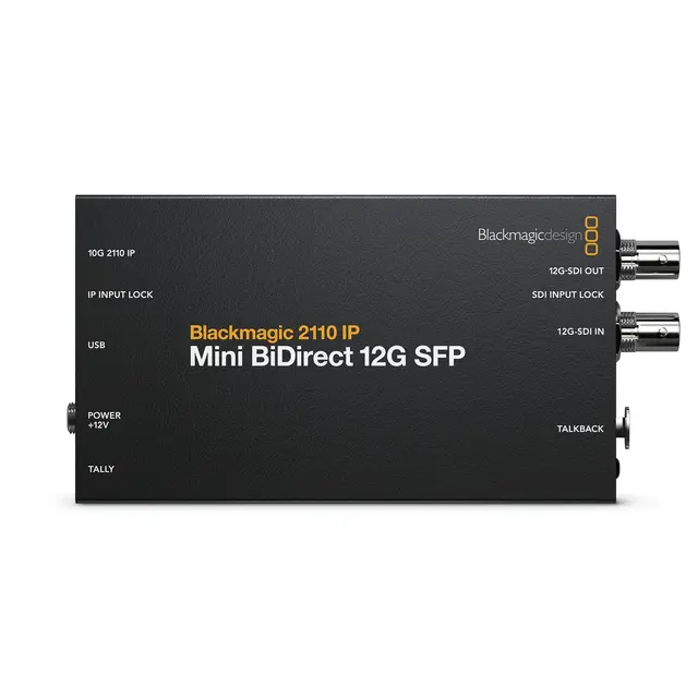 Blackmagic 2110 IP Mini BiDirect 12G SFP 12G SDI til SFP+ / SFP+ til 12G SDI 