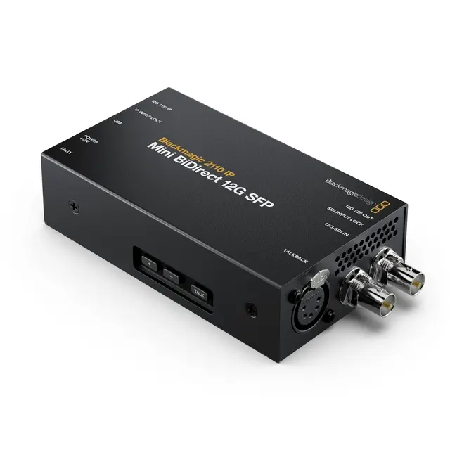 Blackmagic 2110 IP Mini BiDirect 12G SFP 12G SDI til SFP+ / SFP+ til 12G SDI 