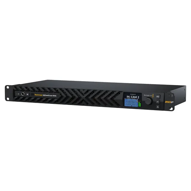 Blackmagic UpDownCross 100G 2110 med 2x 100GbE 