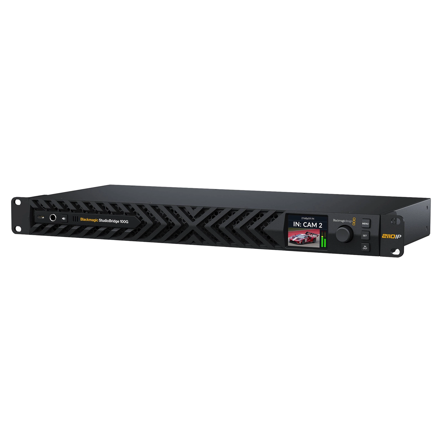 Blackmagic StudioBridge 100G 2110 med 2x 100GbE
