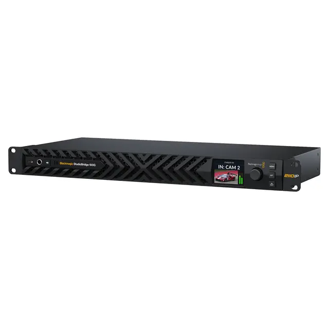 Blackmagic StudioBridge 100G 2110 med 2x 100GbE 