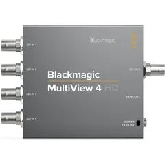 Blackmagic MultiView 4 HD Se 4 video signal p&#229; en monitor