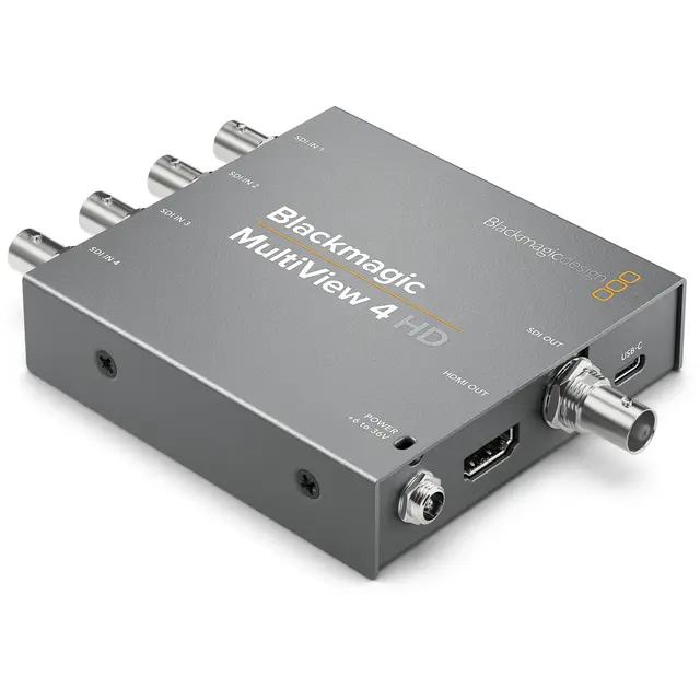Blackmagic MultiView 4 HD Se 4 video signal på en monitor 