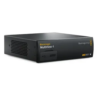 Blackmagic MultiView 4  4K Se 4 video signal p&#229; en monitor