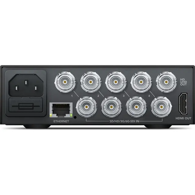 Blackmagic MultiView 4  4K Se 4 video signal på en monitor 