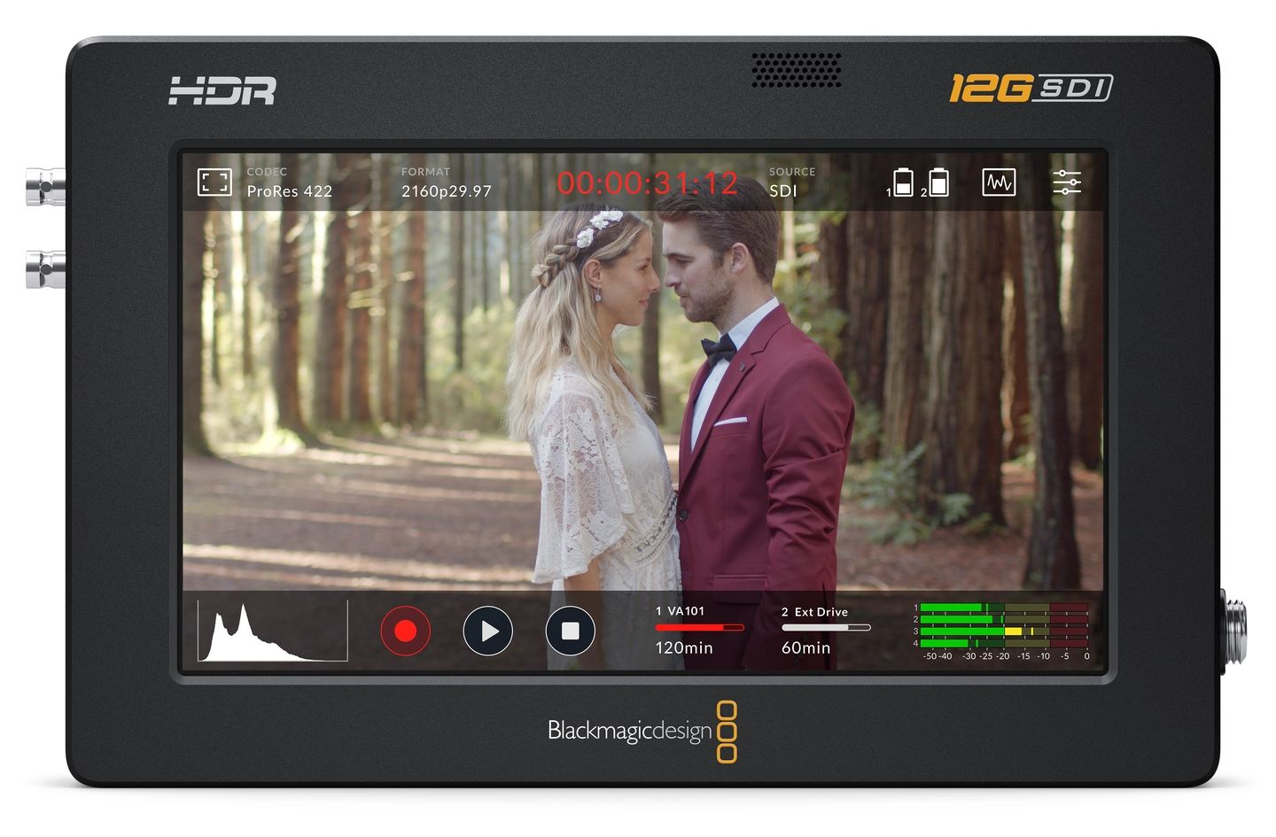 Blackmagic Video Assist 5 12G HDR 5" 4K Videomonitor med opptager