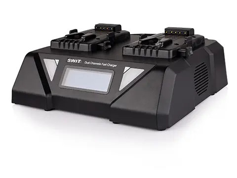 SWIT S-3812S Hurtiglader V-Mount Lader 2 batterier samtidig 