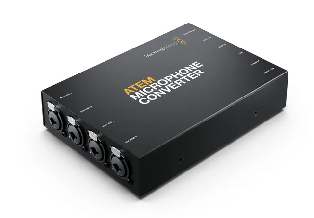 Blackmagic ATEM Microphone Converter 4x XLR til MADI Lyd konverter 