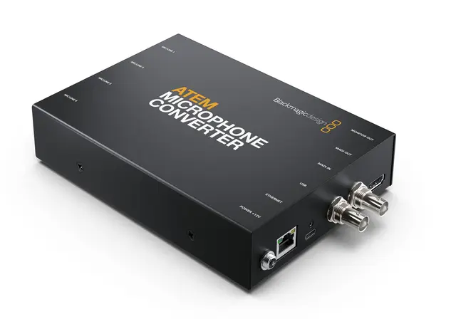 Blackmagic ATEM Microphone Converter 4x XLR til MADI Lyd konverter 
