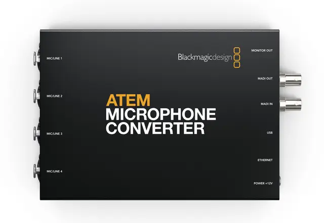 Blackmagic ATEM Microphone Converter 4x XLR til MADI Lyd konverter 
