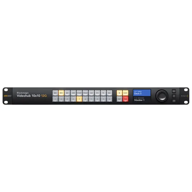 Blackmagic Smart Videohub 10x10 12G 10x10 port 12G 4K 50P Smart Routing SDI 