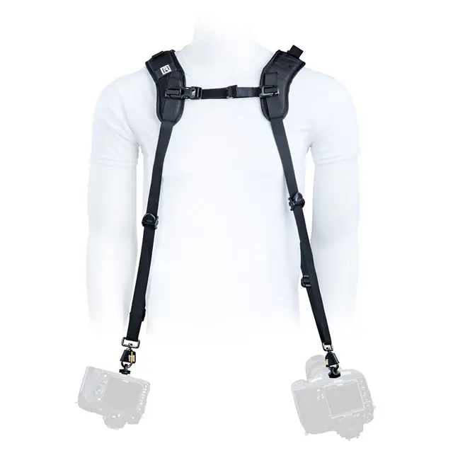 BlackRapid Double-X Extra Comfort Skuldersele for to kamerahus. Sort 