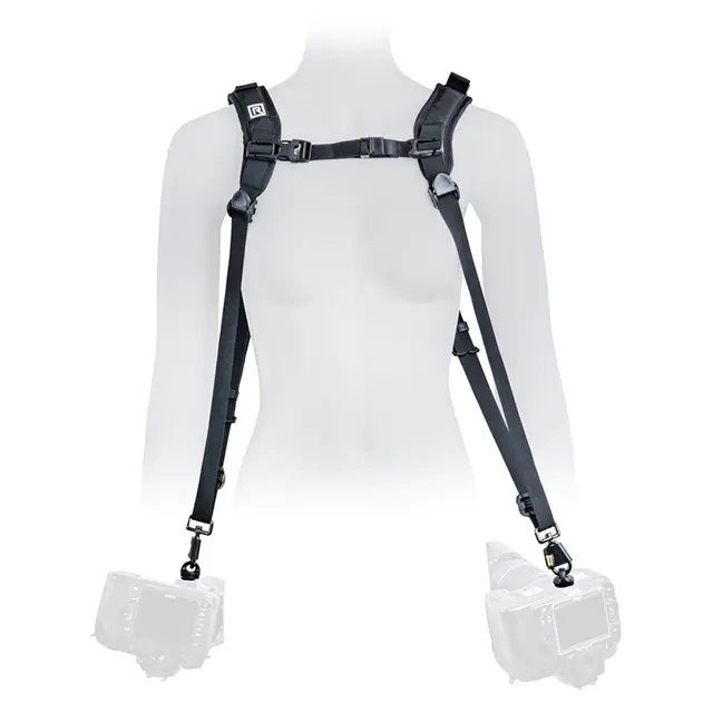 BlackRapid Double Slim-X Extra Comfort Skuldersele for to kamerahus. Sort 