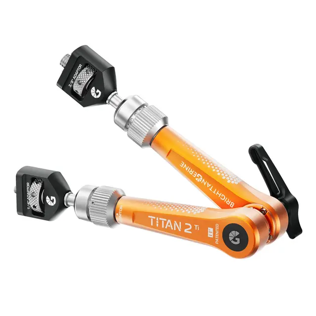 Bright Tangerine Titan Arm 2 Ti 3/8" AT - 1/4" AT. Tangerine 