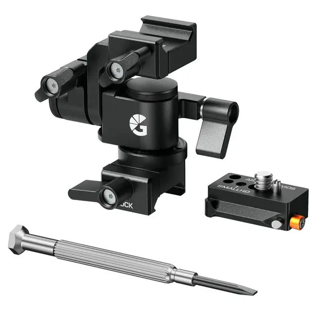 Bright Tangerine Universal Monitor Mount NATO Top, NATO Base. For Cine 5 QR Kit 