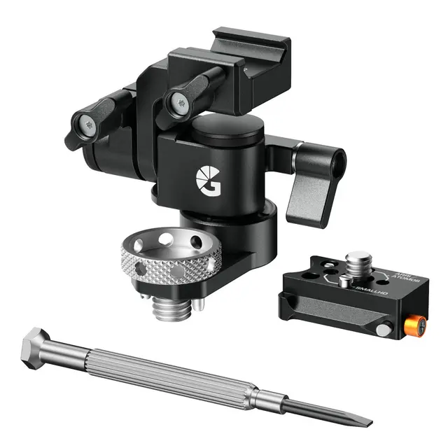 Bright Tangerine Monitor Mount NATO Top 3/8"-16 Base 