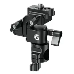 Bright Tangerine Monitor Mount NATO Top, 15mm Rod Base. For Cine 5 Kit