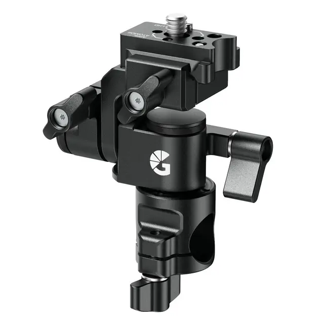 Bright Tangerine Monitor Mount NATO Top, 15mm Rod Base. For Cine 5 Kit 