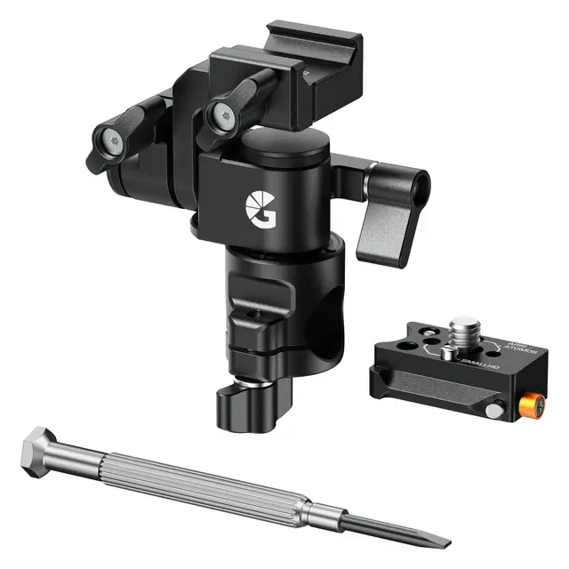 Bright Tangerine Monitor Mount NATO Top, 15mm Rod Base. For Cine 5 Kit 