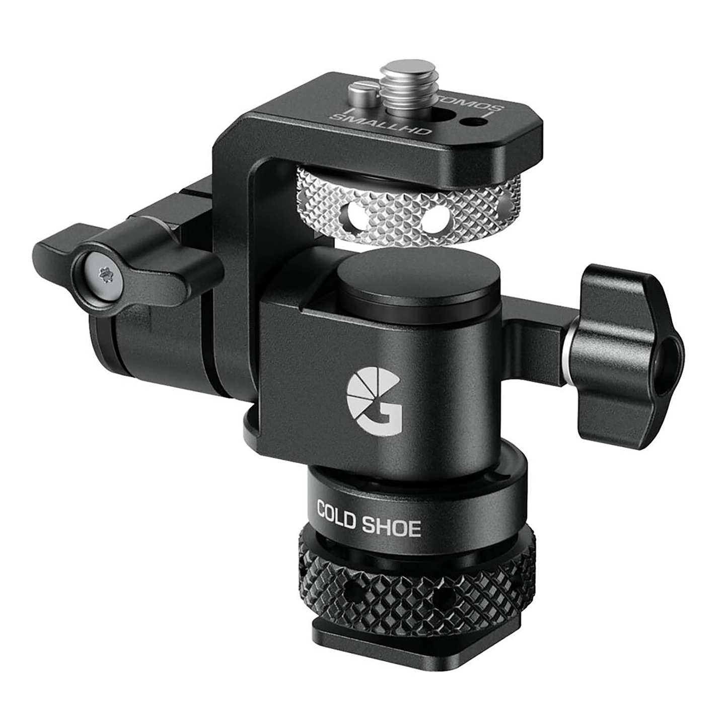Bright Tangerine Universal Monitor Mount 1/4"-20 Top, Cold Shoe Base